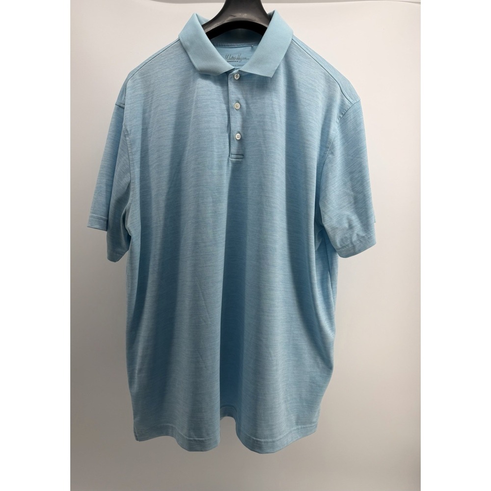 Walter Hagen Essentials Mens Polo Shirt Heather Blue XXL